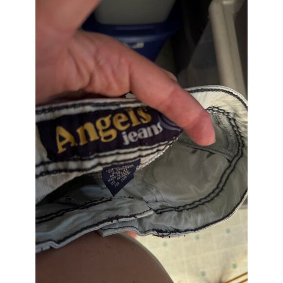 Angel Jeans Stone Washed Size 11 Women's Long Bermuda Shorts - Picture 5 of 6
